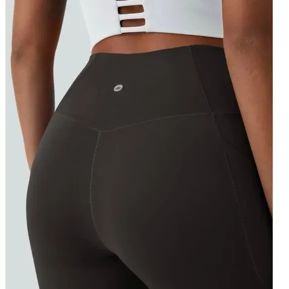 Halara Softlyzero Crossover Pocket Plain Leggings-UPF50+ Black - Sz M - Picture 6 of 7